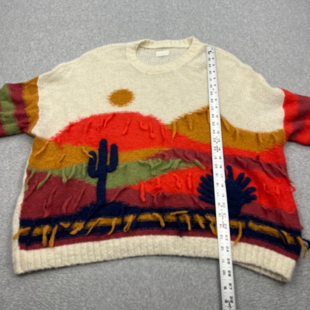 MOTHER The Long Drop Jumper Womens XL Multicolor Alpaca Sightseeing Knit Sweater - Picture 5 of 13